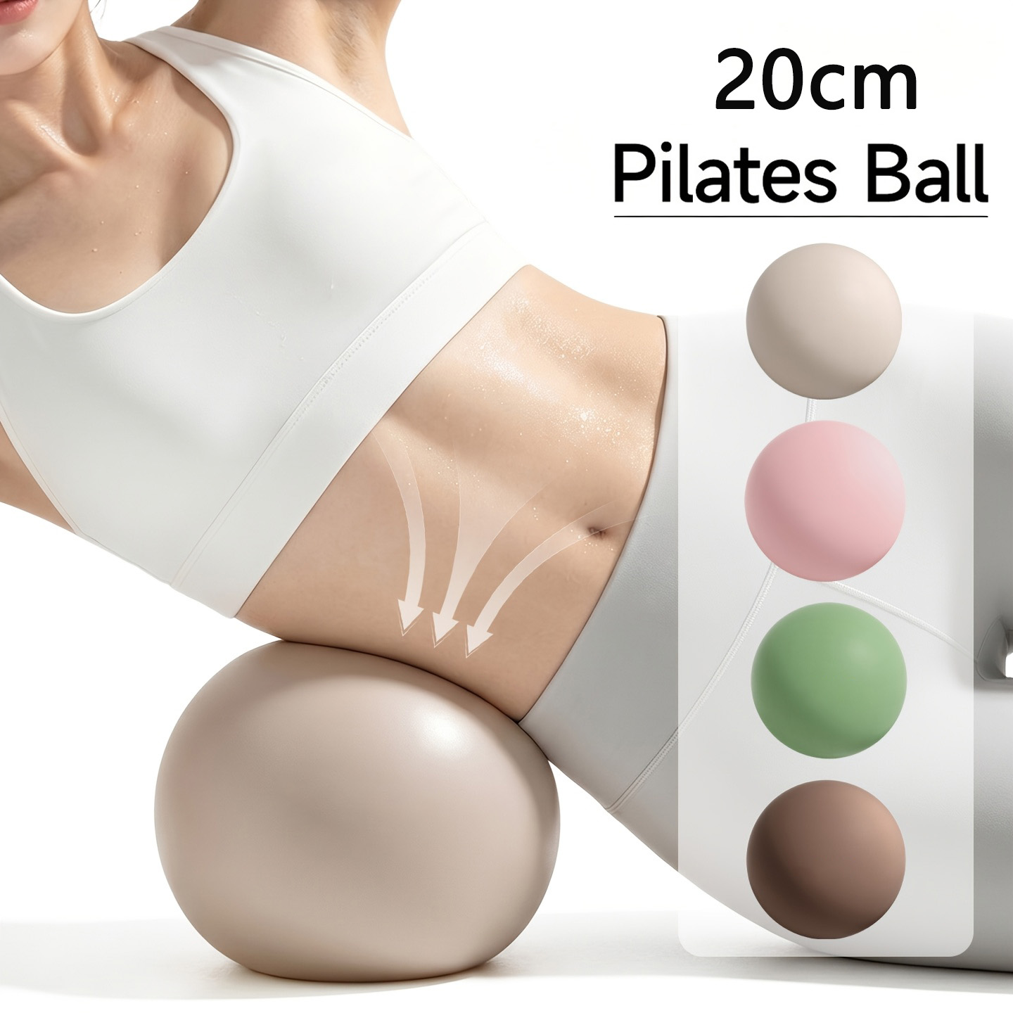 Pilates Ball Mini - 7.87-Inch Mini Yoga Fitness Ball Thickened