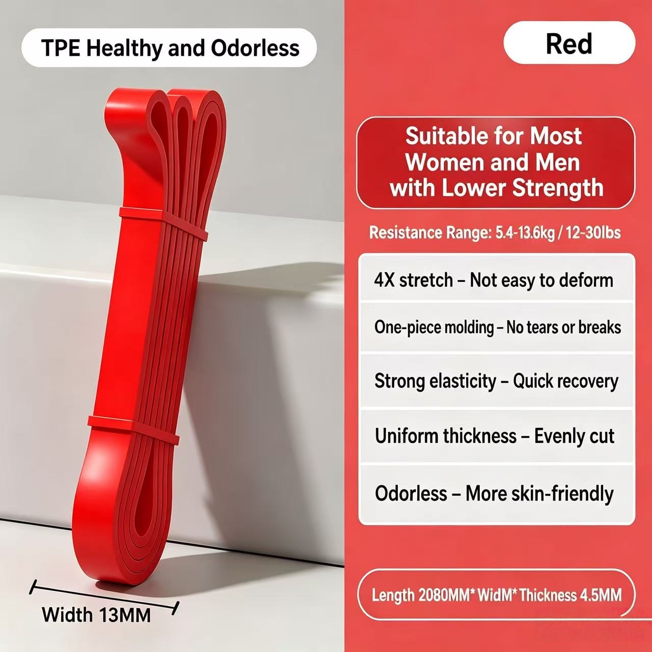 TPE Resistance Bands 6 Levels  - Pilates Yoga Difference 评论和价格