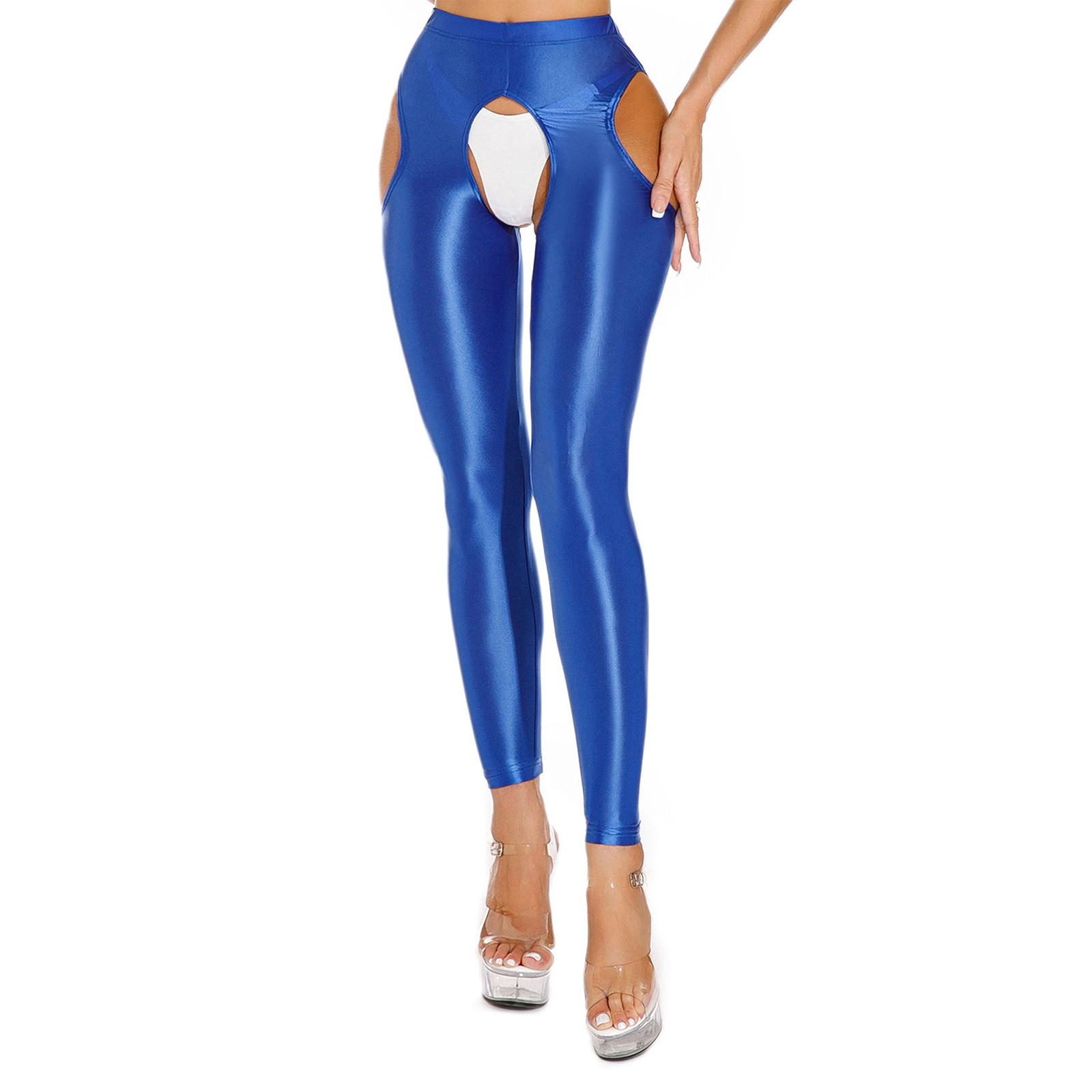 Womens Glossy Cutout Leggings  - Pilates Yoga Leggings 评论和价格
