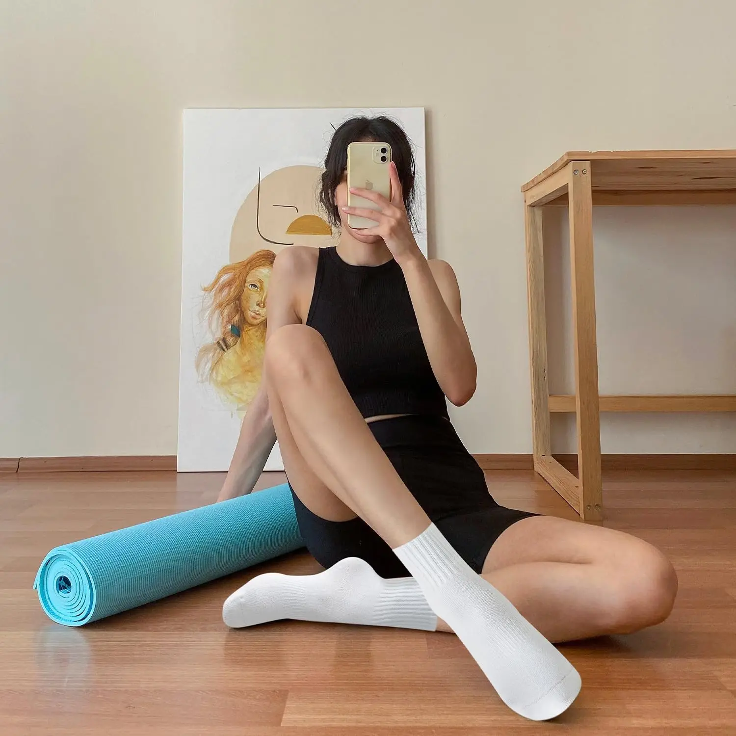 4 pairs of women's yoga socks, - Yoga Pilates Yoga 评论和价格