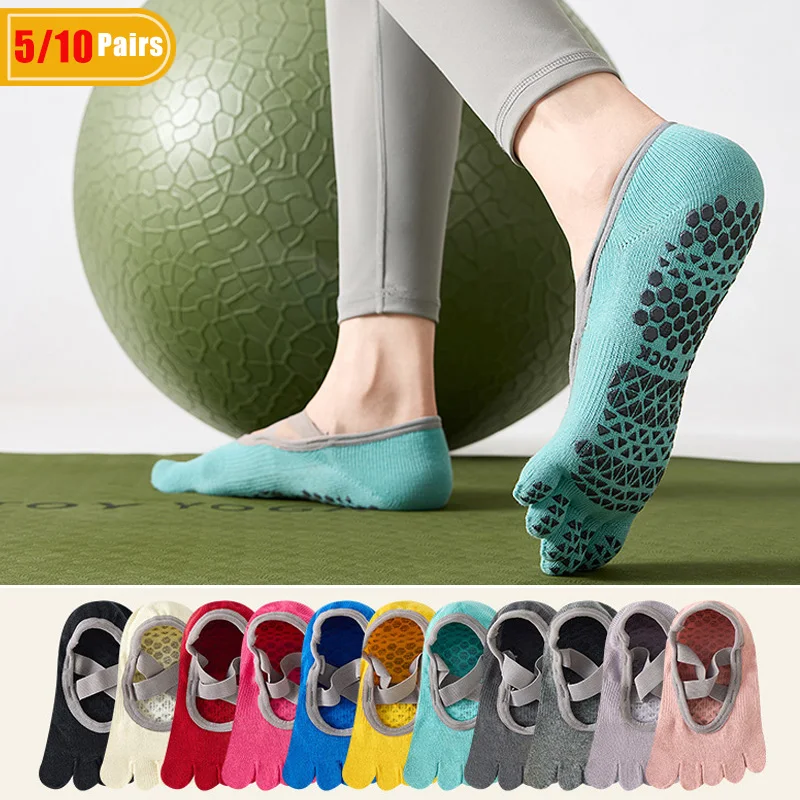 5/10 Pairs Women's Cotton Yoga - Yoga Pilates Yoga 评论和价格