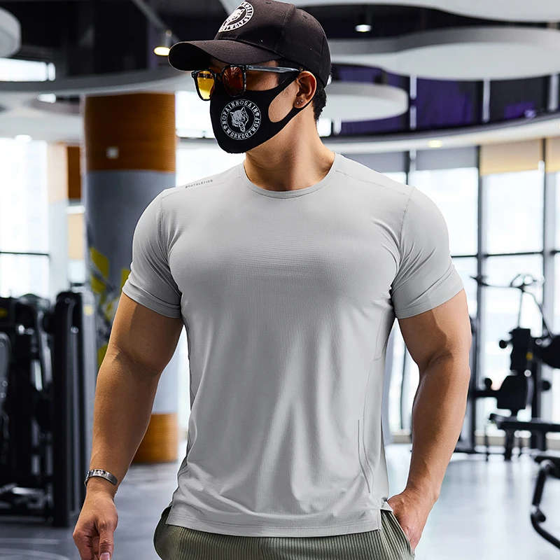 Men Sports T-shirt Dry Fit Sho - Pilates Yoga Top 评论和价格